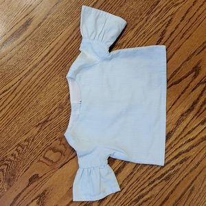 Janie and Jack top EUC 12-18 months size, turquoise and white striped